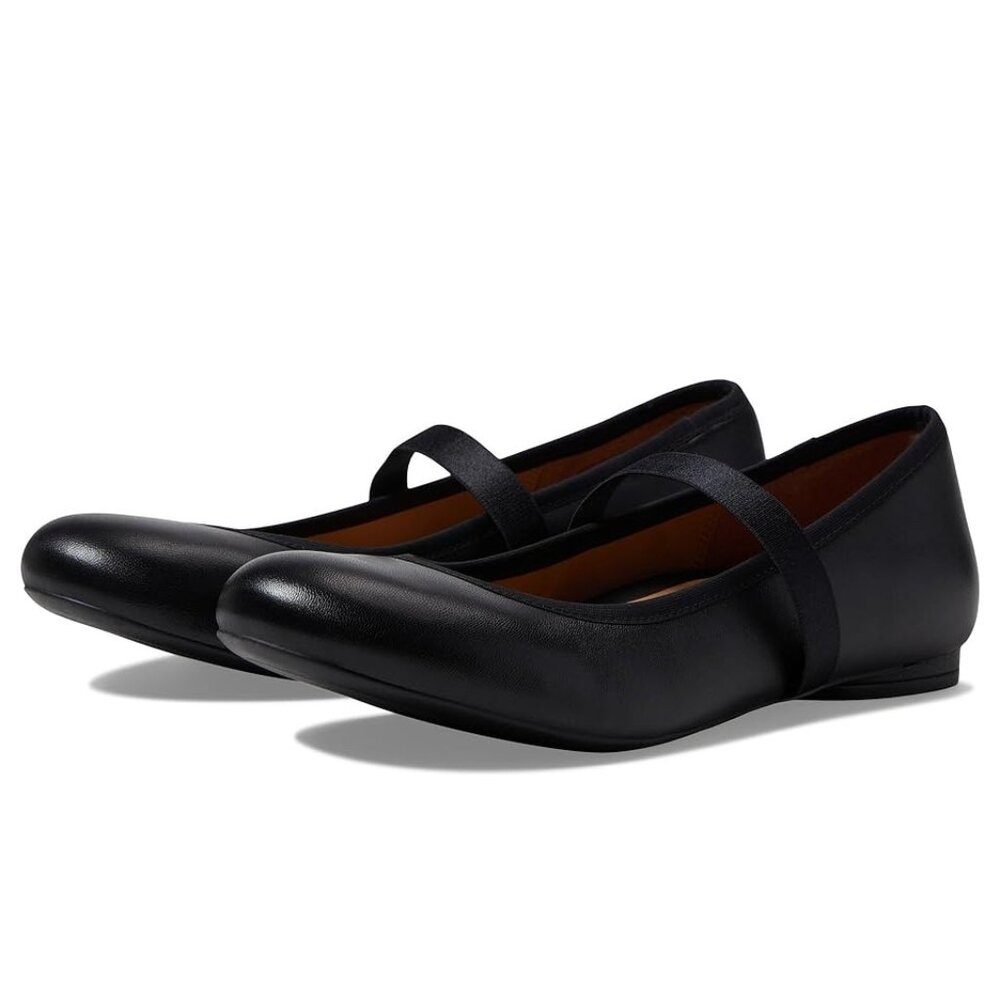 Vionic Joseline Black Leather Flats